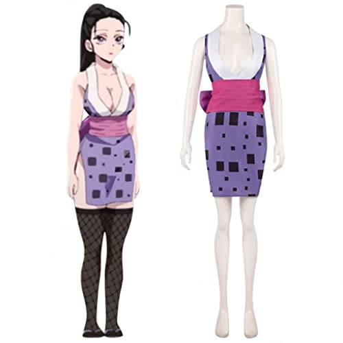 Suma Cosplay Hinatsuru Costume Makio Dress Uzui Tengen Wife Cosplay Outfits (M, Purple)