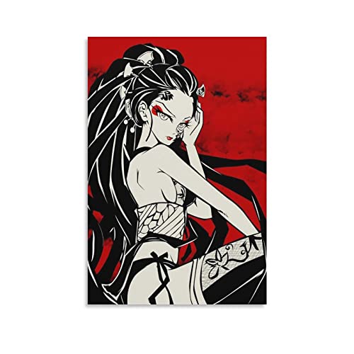 Daki Poster Demon Slayer Canvas Poster Wall Art Picture Prints Hanging Photo Gift Idea Decor Home Posters Artworks 12x18inch(30x45cm)