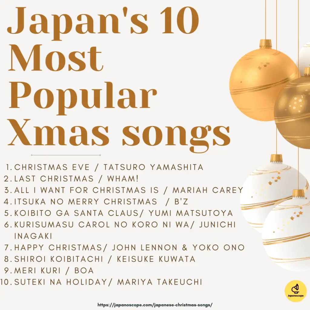 Japan's 10 most popular xmas songs